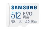 CARD 512GB Samsung EVO PLUS microsdxc UHS-I U3 inkl. SD Adapter