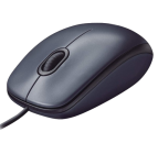 Logitech M90 USB-Maus – Optische kabelgebundene Maus, Schwarz/Grau